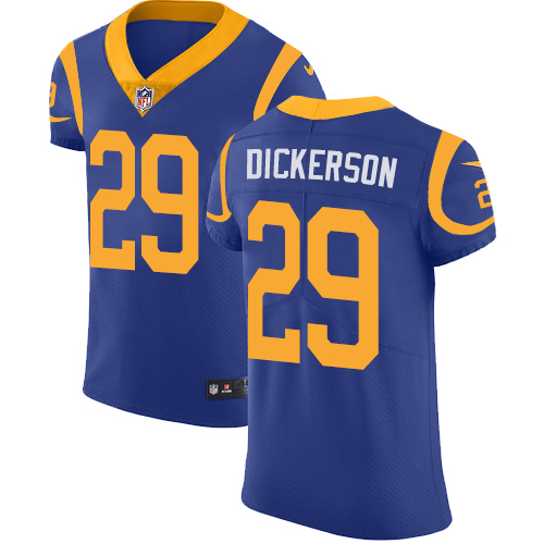 Nike Rams #29 Eric Dickerson Royal Blue Alternate Men's Stitched NFL Vapor Untouchable Elite Jersey - Click Image to Close